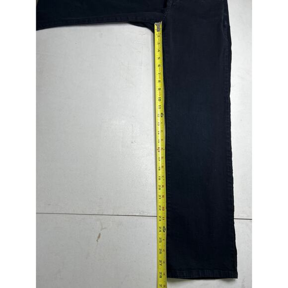 NYDJ Black Stretch Straight Leg Jeans Rhinestone Pockets Size 8P - Picture 6 of 7